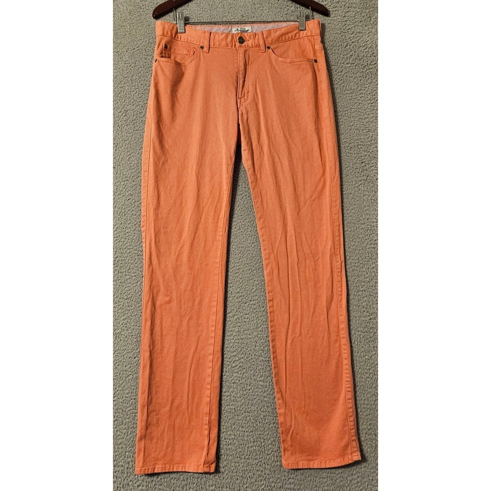 Peter Millar Mens Size 32 x 32 Pink Sateen 5 Pocket Cotton Stretch Pants MS20B39